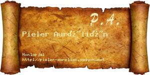 Pieler Aurélián névjegykártya